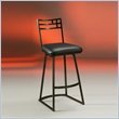 Pastel Furniture Bellini Midnight 26" Swivel Bar Stool in Touch Black