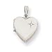 18in Rhodium-Plated .01 Ct. Diamond Heart Locket