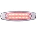 12 LED 6" Clearance Marker Light Red with Clear Lens