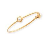 14k Polished Cultured Pearl Slip-On Baby Bangle Bracelet SE1340