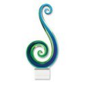 Badash Crystal Centerpiece Blue/Green Marina