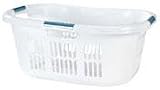 Rubbermaid Hip-Hugger Large Laundry Basket in Aquamarine - 6 Packs