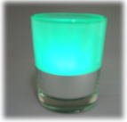 LED キャンドルライト Sサイズ すりガラス調/グリーン 【2個購入で1個おまけ】