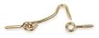 Battalion 1XMW5 Hook and Eye, Brass, L 1 1/2 In, PK 20