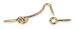 Battalion 1XMW5 Hook and Eye, Brass, L 1 1/2 In, PK 20