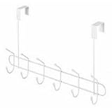 Whitmor #6022-200 White Over-the-Door Hook Rack