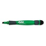 Expo Dry-Erase Marker with Grip and Eraser, Chisel Tip, Green SAN80791