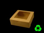 7 x 7 x 2 Four Counts Kraft Mini Size Window Cupcake Box