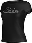 adidas GLITTER TEE T-Shirt schwarz