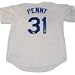 Brad Penny Dodgers Home Replica Jersey Signed on the Back (Sp Int Auth)