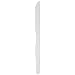 Dixie KH207 Heavy Weight Polystyrene Knife, 7.5" Length, White (10 Packs of 100)