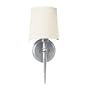 American Fluorescent MNS118SNEC Montrose Sconce, Hard Backed Linen Shade with Satin Nickel Finish, Single Light