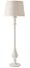 Arteriors White Lola Floor Lamp - White Patent Leather Shade/Silver Foil Lining