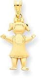 Girl With Open Arms Charm, Yellow Gold