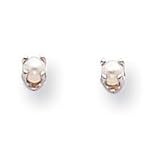 14k White Gold 3mm Cultured Pearl Stud Earrings XBE114
