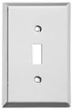 STANLEY HARDWARE Chrome Single Switchplate