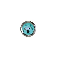 FK Zusatzinstrument Serie 8 Voltmeter-Instrument Glas klar Plasma t�rkis Durchmesser: 52 mm