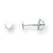 14k White Gold Tiny Heart Baby Post Earrings