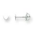 14k White Gold Tiny Heart Baby Post Earrings