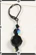 Jackie, Swarovski Crystal Drop Earring - Jet