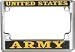 United States Army Motorcycle License Plate Frame
