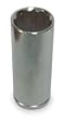 Westward 1EZW7 Socket, SAE, 3/8 In Dr, 6 Point, 1/4 In