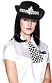 Hat Police Womans Felt - Hat PoliceWomans Black Felt Check Band