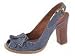 Angeli Inquieti 4208-HH Open Toe Moc | Women's Hook and Loop Shoes Blue Leather