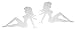 CHROME NAKED GIRLS Cut-Out Truck Mudflap Peterbilt NEW!