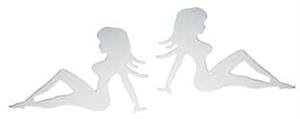Chrome Cut-Out Naked Girls Mudflap Weights AWESOME!!