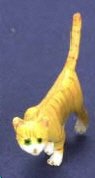 Dollhouse Miniature Gold Tabby Resin Cat