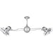 Matthews Fan Company IV-MTL Brushed Brass/Metal Italo Ventania 53 Rotational Ceiling Fan with Metal Blades