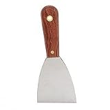 Angle Edge Stiff Wall Scraper with Wood Handle , 3