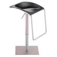 Zuo Turbo Adjustable Barstool w/ Swivel Base Black