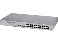 DIGITUS Gigabit N-Way Switch 48,3cm 19Zoll 24Port + 4SFP Ports Layer2 managebar integriertes Schaltnetzteil