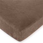 Soho Pink Fitted Crib Sheet for Baby and Toddler Bedding Sets by JoJo - Solid Chocolate Microsuede