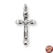 Sterling Silver Antiqued Crucifix Pendant with 20 Inch Sterling Silver Chain