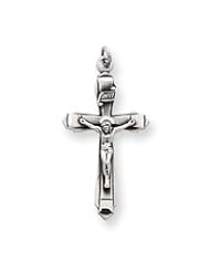 Sterling Silver Antiqued Crucifix Pendant