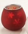 Snowflake Flickering Votive Lantern - Red (Battery Operated Tealight Included)