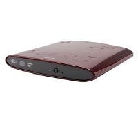 LG GP08NU6R 8X Slim DVD+/-RW External Drive (Wine Red)