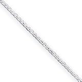 Sterling Silver .5mm Fancy Chain Necklace - 16 Inch - Italian