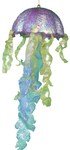 Christmas Holiday Purple Ocean JellyFish Luminescent Ornaments-10"