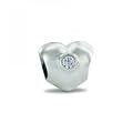 Pandora Damen-Bead  Sterling-Silber 925 Herz mit Zirkonia weiss KASI 79134CZ
