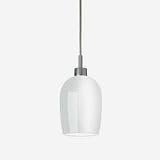 Bruck 100236MCGY Pendelleuchte mattsilber, Glas apricot