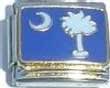 Clearly Charming South Carolina State Flag Italian Charm Bracelet Link