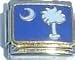 Clearly Charming South Carolina State Flag Italian Charm Bracelet Link