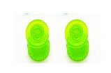 Body Jewelry - Acrylic UV Neon Lucite Green Ear Plugs (2g) - Ear Tunnels (1 p...