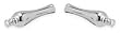 Industrial Grade 1WXW2 Metal Handle Kit , 2 Handles, Chrome