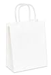 7 3/4" x 4 3/4" x 9 3/4" White Shopping Bag&yuml; (BGS103W) Category: Paper Shopping Bags