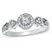 ZALES Princess-Cut Quad Diamond Heart Scroll Promise Ring in 10K White Gold - Size 7 1/10 CT. T.W. fashion